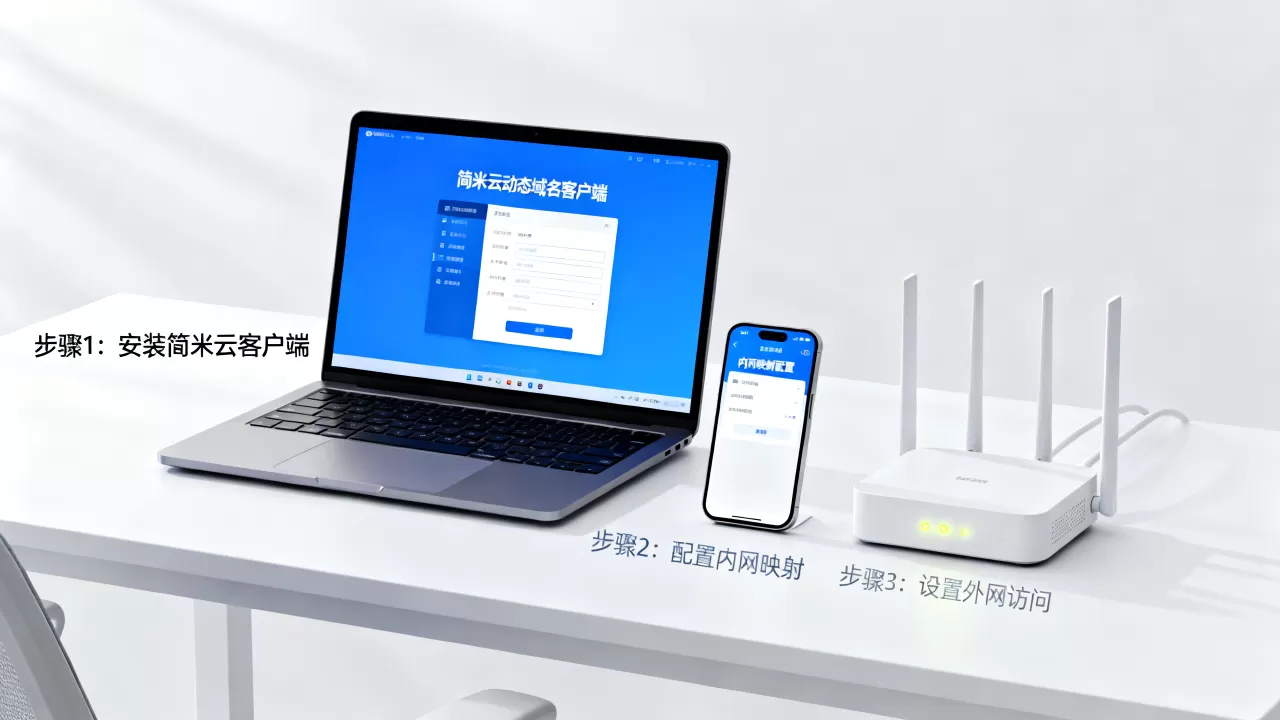 简米云动态域名客户端怎么用?内网映射配置教程,如何设置外网访问? 简米云动态域名客户端怎么用?内网映射配置教程,如何设置外网访问?
