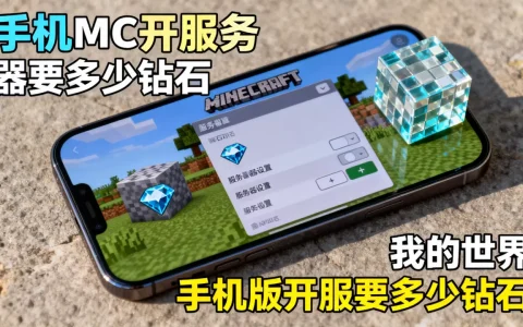 手机MC开服务器要多少钻石，我的世界手机版开服要多少钻石？