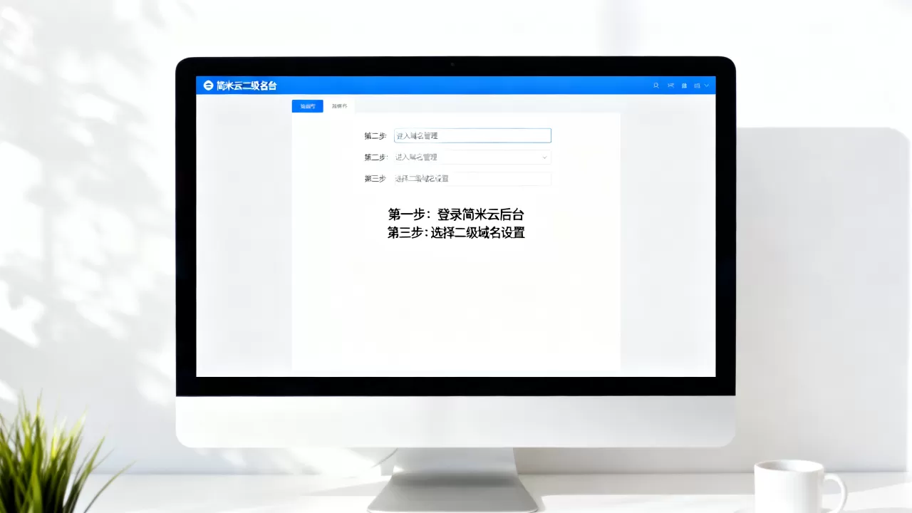 简米云二级域名在哪设置?新手入口找不到怎么办,快速配置教程 简米云二级域名在哪设置?新手入口找不到怎么办,快速配置教程