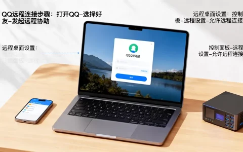 电脑QQ怎么远程连接服务器，远程桌面连接服务器怎么设置？