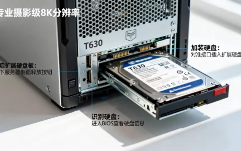 T630服务器加扩展硬盘板怎么开启，加装后如何识别硬盘？