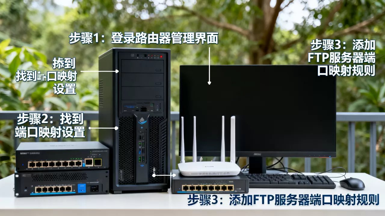 局域网内FTP服务器如何访问公网,怎么设置端口映射 局域网内FTP服务器如何访问公网,怎么设置端口映射