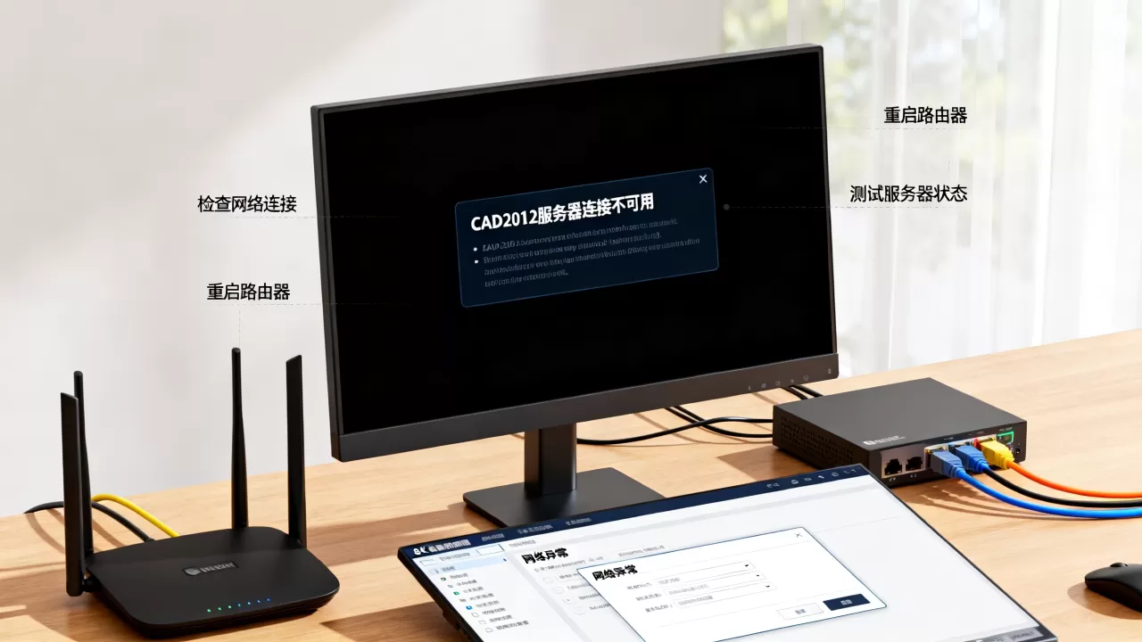 为什么CAD2012服务器连接不可用,网络异常怎么解决 为什么CAD2012服务器连接不可用,网络异常怎么解决