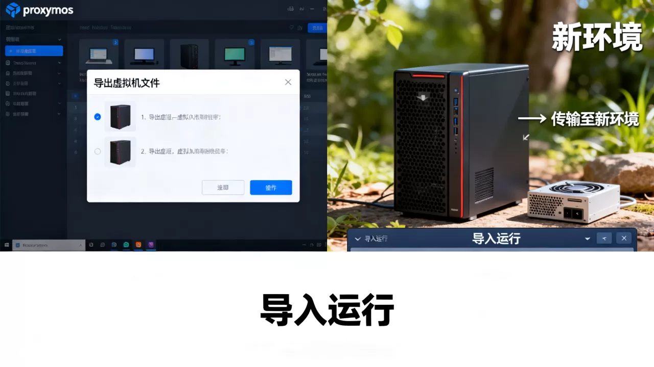 Proxmox导出虚拟机后如何在新环境导入运行?,怎么迁移 Proxmox导出虚拟机后如何在新环境导入运行?,怎么迁移
