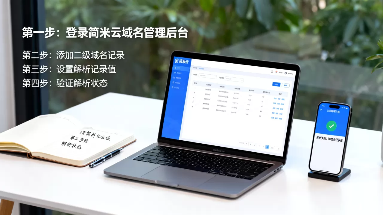 简米云怎么配置二级域名?解析步骤详解指南,域名解析失败怎么办? 简米云怎么配置二级域名?解析步骤详解指南,域名解析失败怎么办?