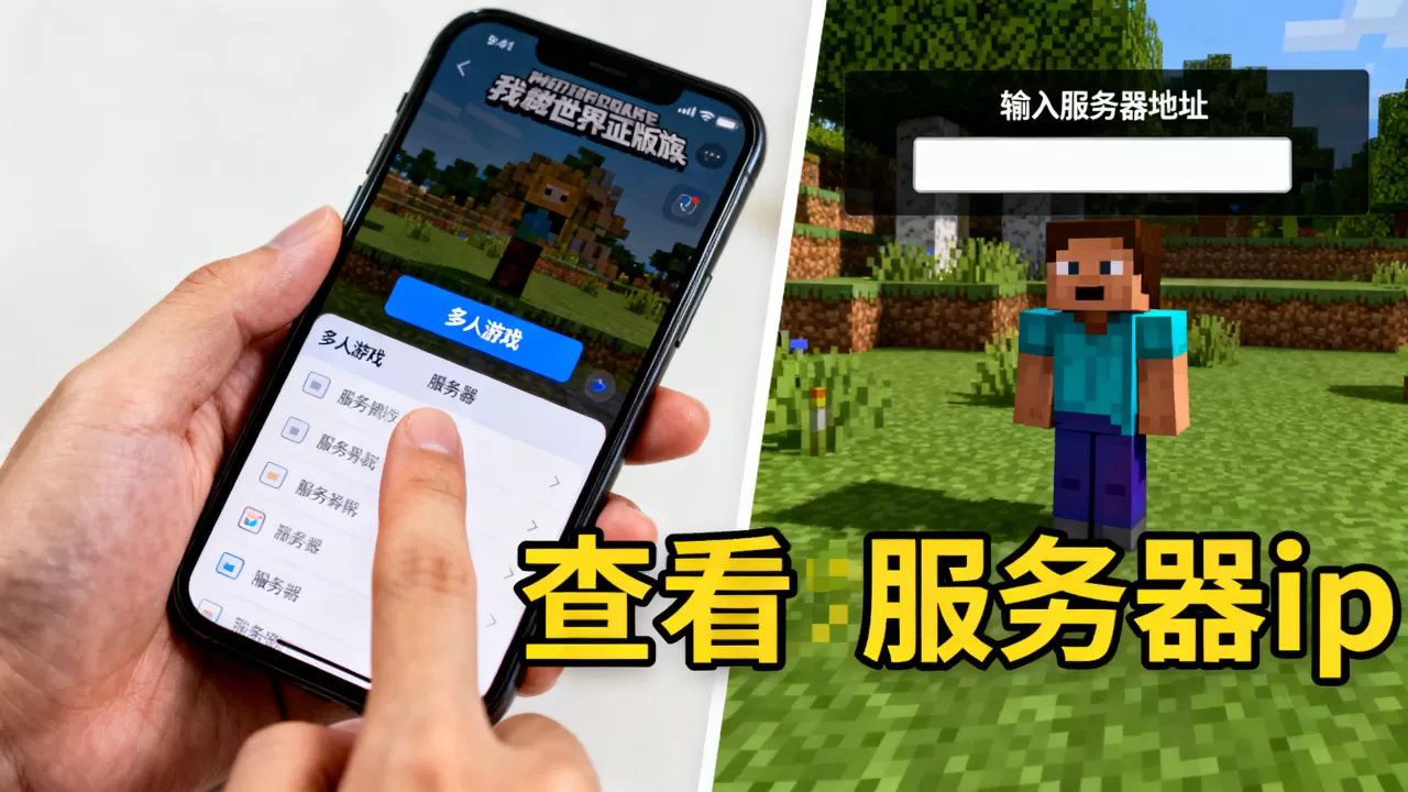 我的世界手机版服务器ip怎么看,怎么进服务器? 我的世界手机版服务器ip怎么看,怎么进服务器?