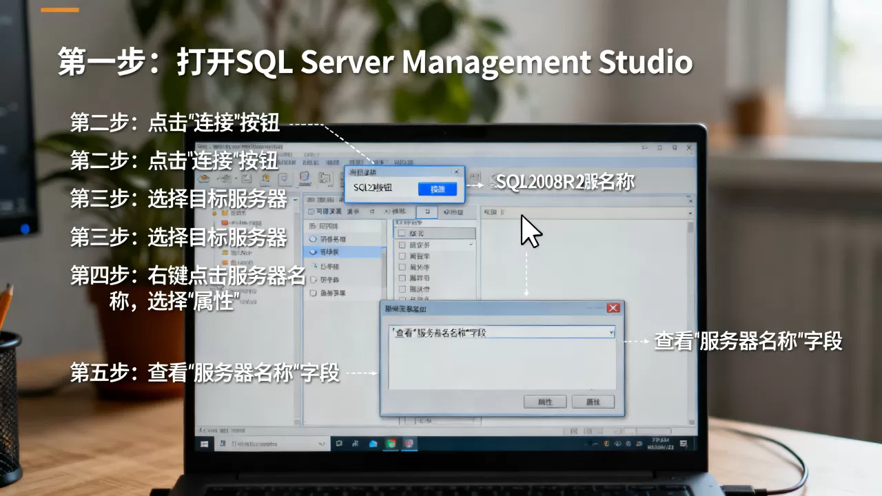 sql2008r2服务器名称在哪看,详细步骤是什么? sql2008r2服务器名称在哪看,详细步骤是什么?