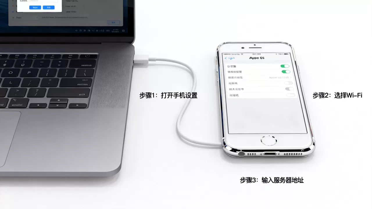 苹果手机6s与电脑如何连接服务器,操作步骤有哪些? 苹果手机6s与电脑如何连接服务器,操作步骤有哪些?