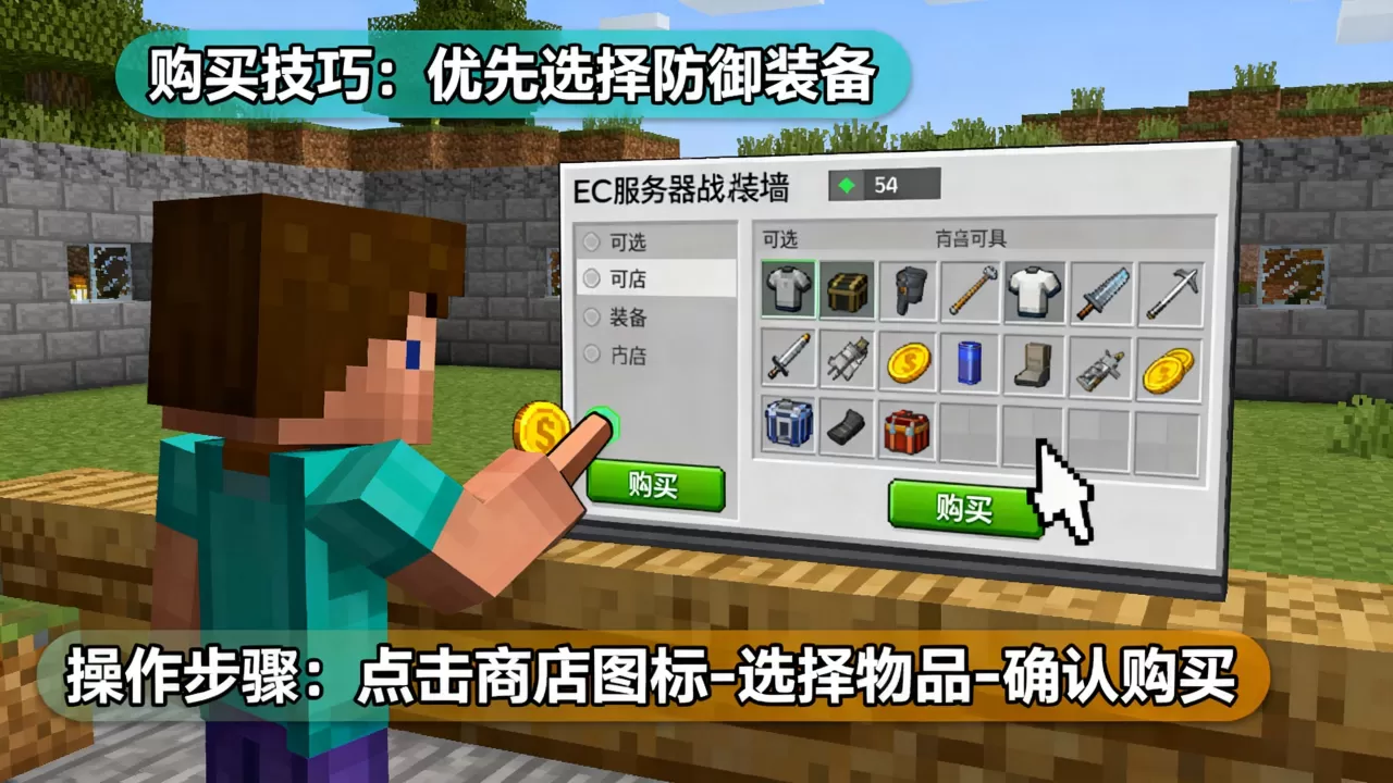 我的世界EC服务器战墙买东西怎么弄,有哪些技巧 我的世界EC服务器战墙买东西怎么弄,有哪些技巧