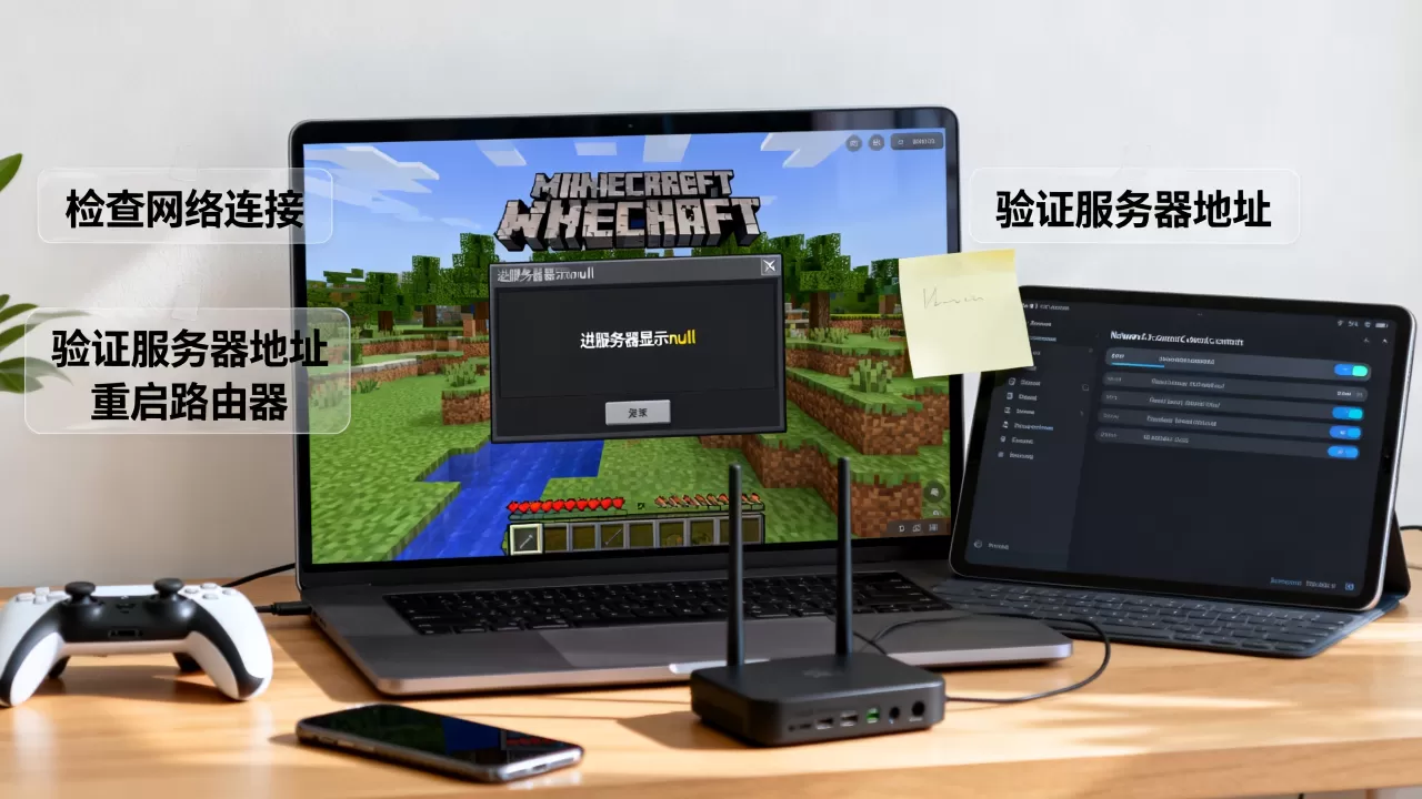 我的世界进服务器显示null怎么回事,怎么解决? 我的世界进服务器显示null怎么回事,怎么解决?