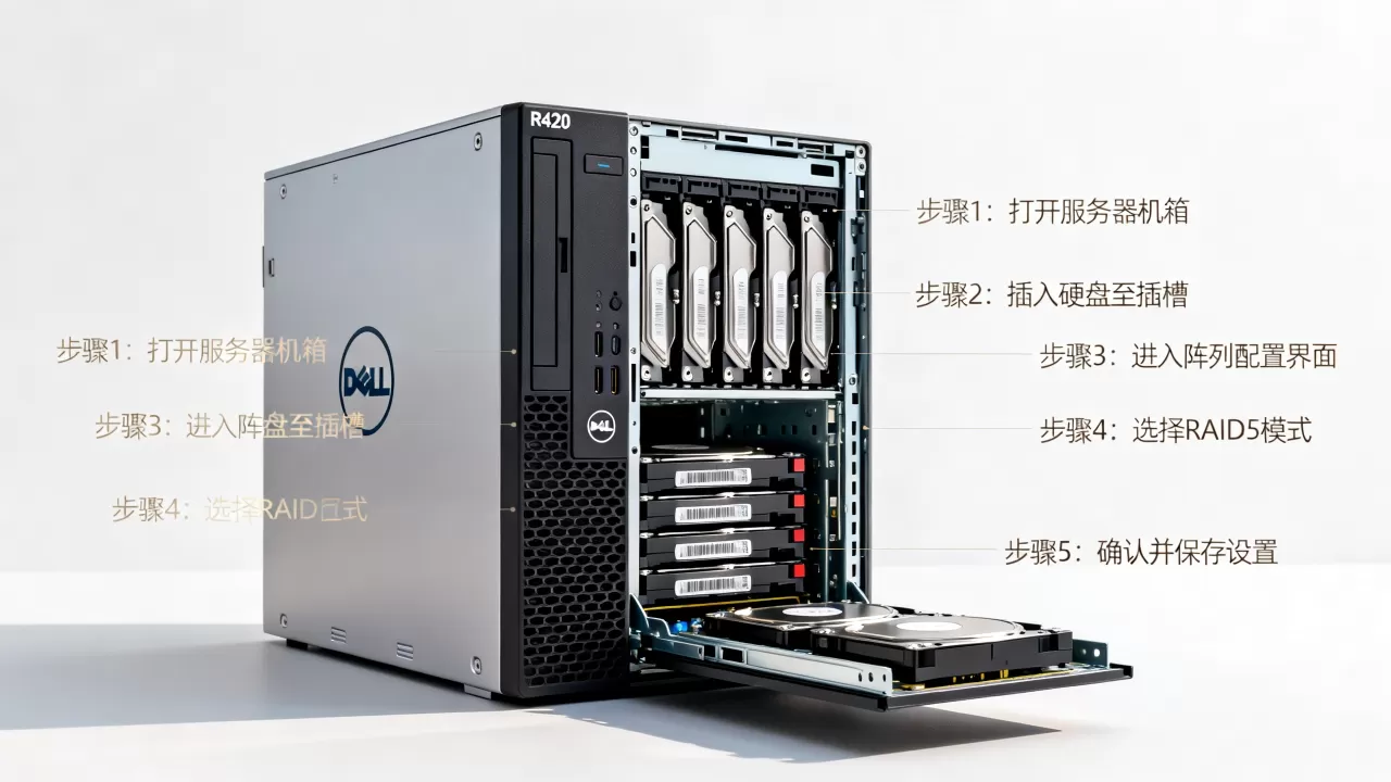 戴尔r420服务器怎么组raid5,磁盘阵列设置步骤是什么? 戴尔r420服务器怎么组raid5,磁盘阵列设置步骤是什么?