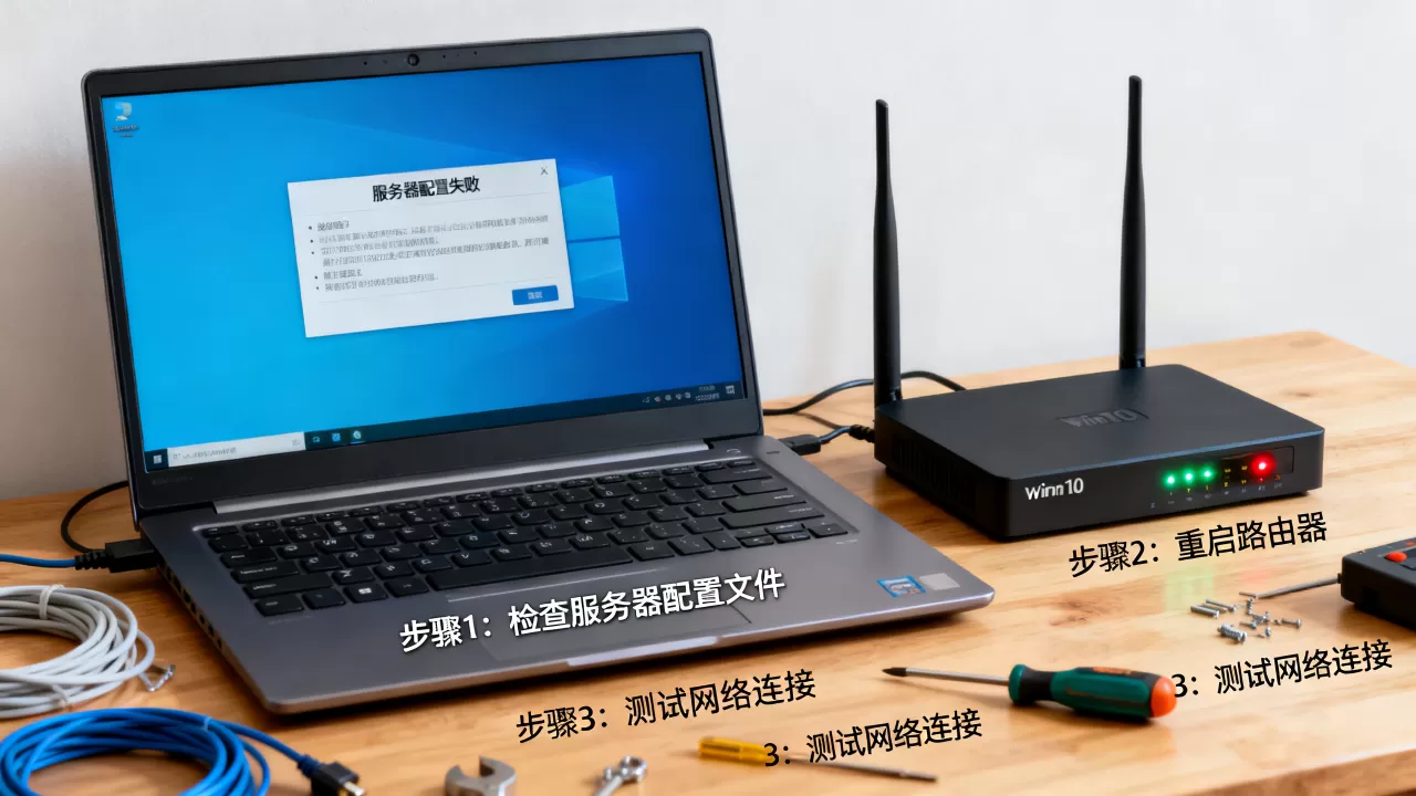 win10系统服务器配置失败怎么回事,重启后无法连接网络如何解决 win10系统服务器配置失败怎么回事,重启后无法连接网络如何解决