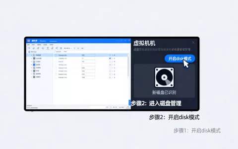 虚拟机开启disk模式后如何正确识别与使用磁盘？，怎么操作？