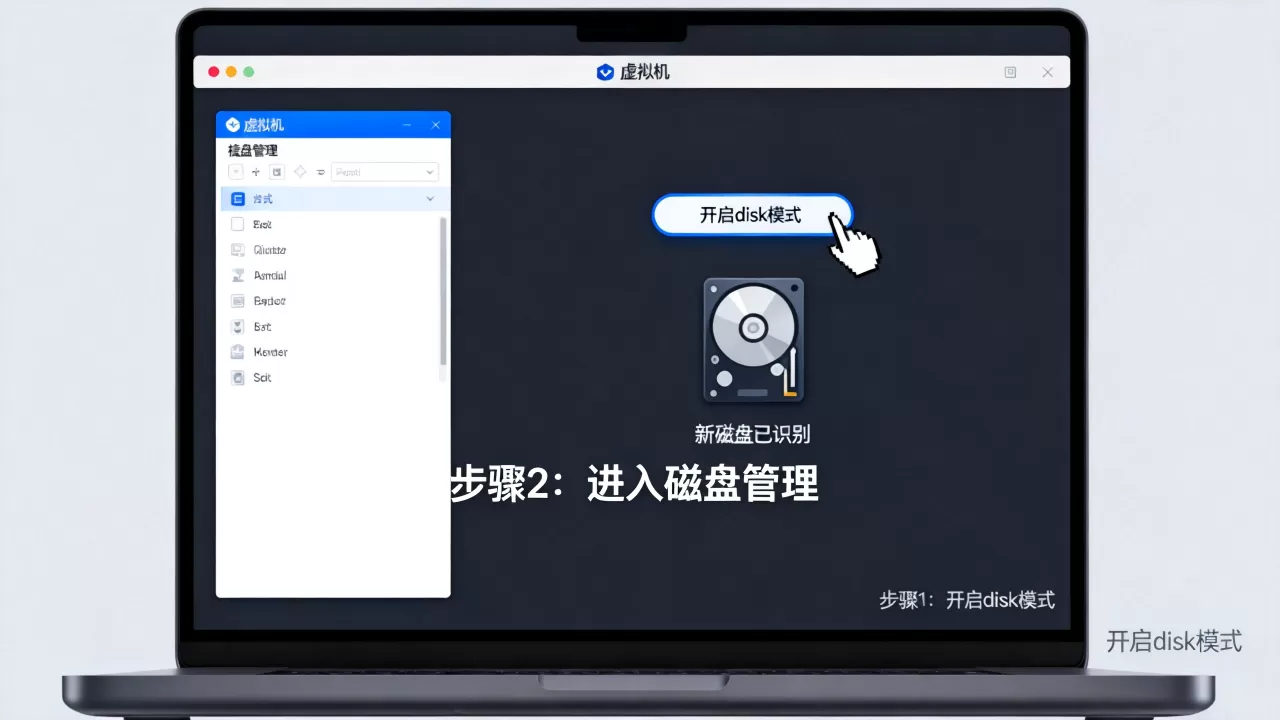 虚拟机开启disk模式后如何正确识别与使用磁盘?,怎么操作? 虚拟机开启disk模式后如何正确识别与使用磁盘?,怎么操作?