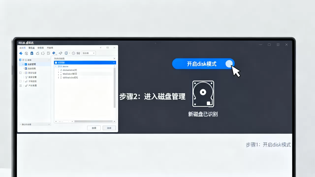 虚拟机开启disk模式后如何正确识别与使用磁盘?,怎么操作? 虚拟机开启disk模式后如何正确识别与使用磁盘?,怎么操作?