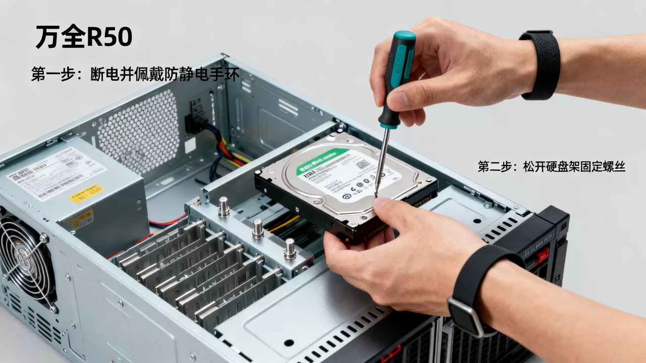 万全R510服务器怎么换硬盘,更换时有哪些注意事项? 万全R510服务器怎么换硬盘,更换时有哪些注意事项?