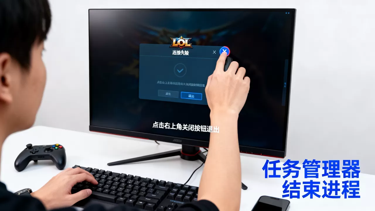 LOL连接不上服务器一直卡着如何退出游戏,怎么办? LOL连接不上服务器一直卡着如何退出游戏,怎么办?
