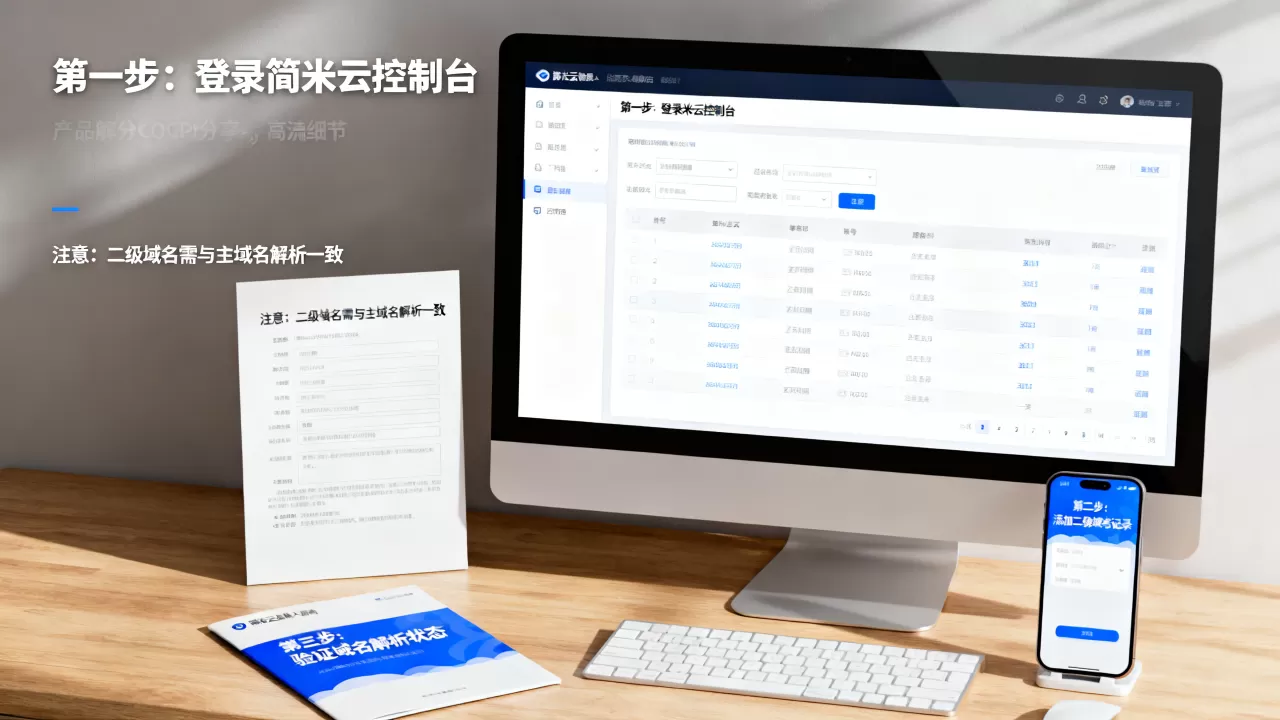 二级域名接入简米云具体步骤和注意事项有哪些?怎么配置 二级域名接入简米云具体步骤和注意事项有哪些?怎么配置