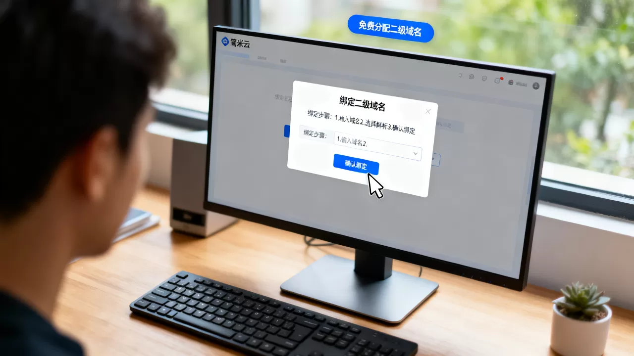 简米云如何免费分配二级域名?二级域名绑定需要哪些步骤? 简米云如何免费分配二级域名?二级域名绑定需要哪些步骤?