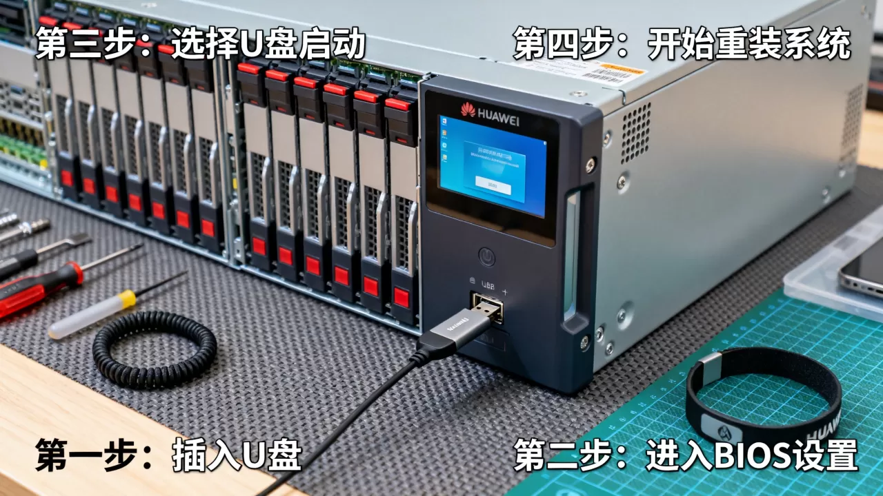 华为刀片服务器如何用U盘重装系统?,详细步骤是什么? 华为刀片服务器如何用U盘重装系统?,详细步骤是什么?