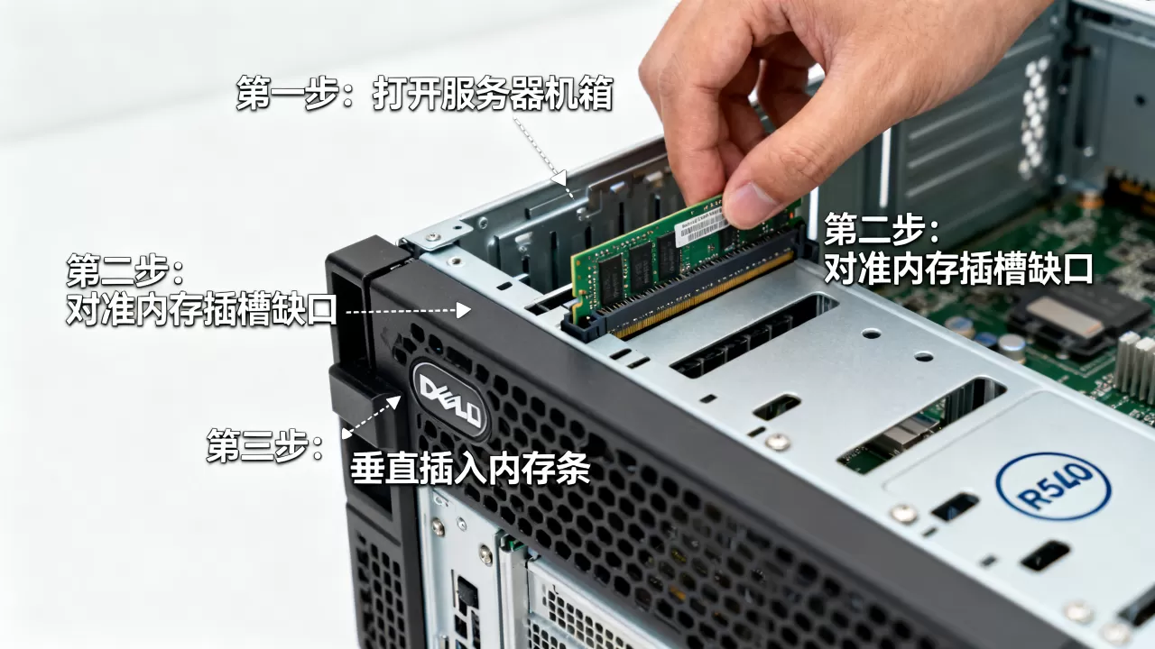 戴尔r540服务器内存条如何插,内存插槽在哪里? 戴尔r540服务器内存条如何插,内存插槽在哪里?