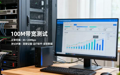 服务器100M带宽测试多少算正常，怎么测试？