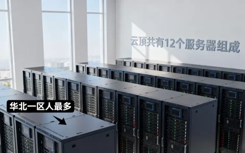 云顶一共有多少个服务器组成，哪个区人最多？