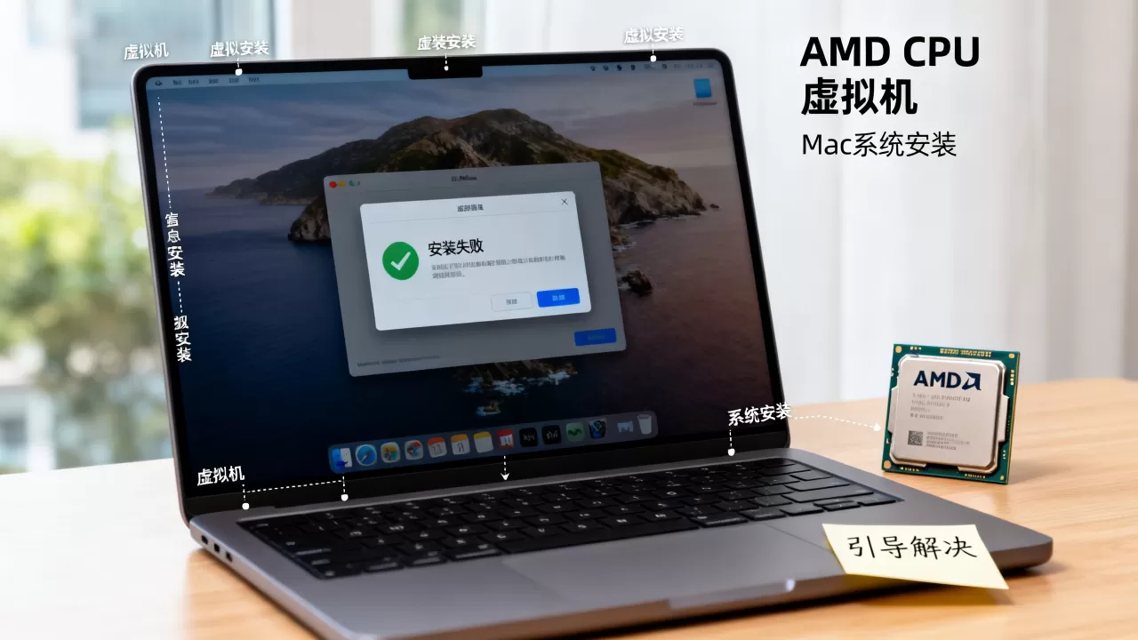 AMD CPU虚拟机Mac系统安装失败?引导怎么解决 AMD CPU虚拟机Mac系统安装失败?引导怎么解决