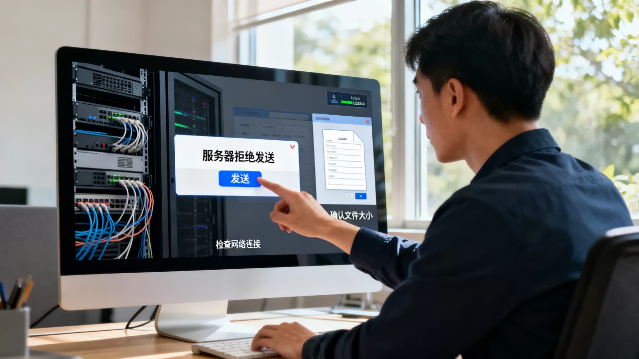 为什么做的PPT被服务器拒绝发送,怎么解决? 为什么做的PPT被服务器拒绝发送,怎么解决?
