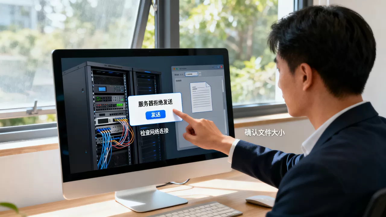为什么做的PPT被服务器拒绝发送,怎么解决? 为什么做的PPT被服务器拒绝发送,怎么解决?