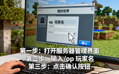 电脑我的世界服务器怎么给op，具体操作步骤是什么？