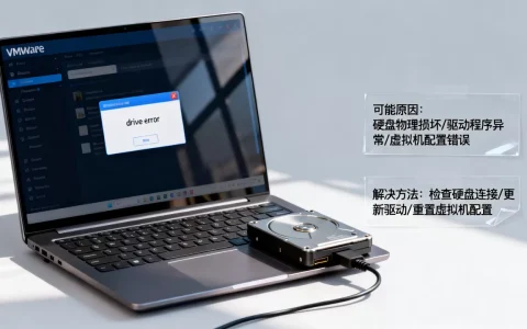 虚拟机出现drive error是什么原因导致的？VMware虚拟机drive error怎么解决？