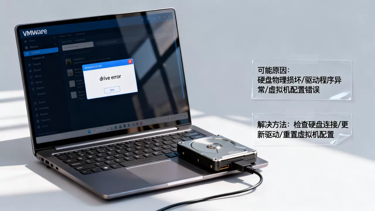 虚拟机出现drive error是什么原因导致的?VMware虚拟机drive error怎么解决? 虚拟机出现drive error是什么原因导致的?VMware虚拟机drive error怎么解决?