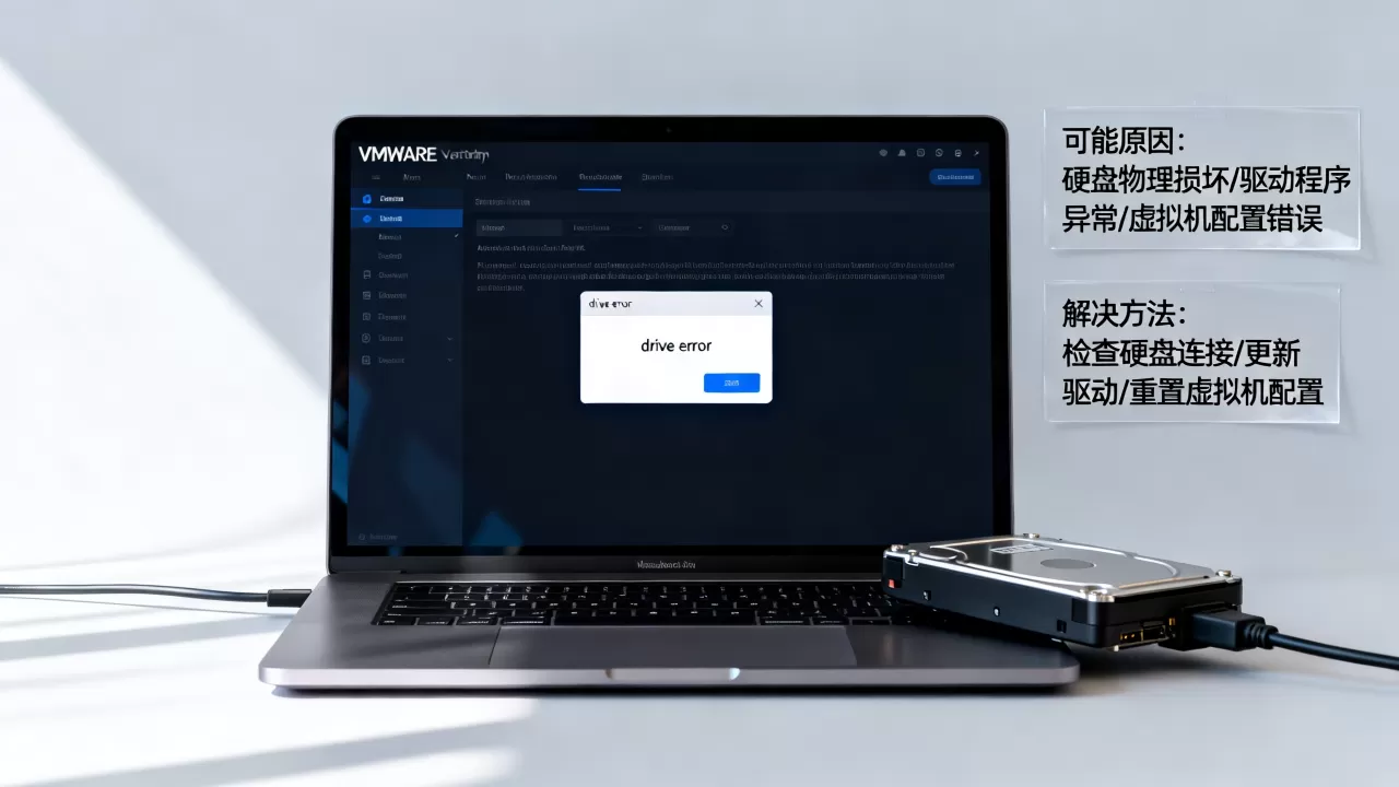 虚拟机出现drive error是什么原因导致的?VMware虚拟机drive error怎么解决? 虚拟机出现drive error是什么原因导致的?VMware虚拟机drive error怎么解决?