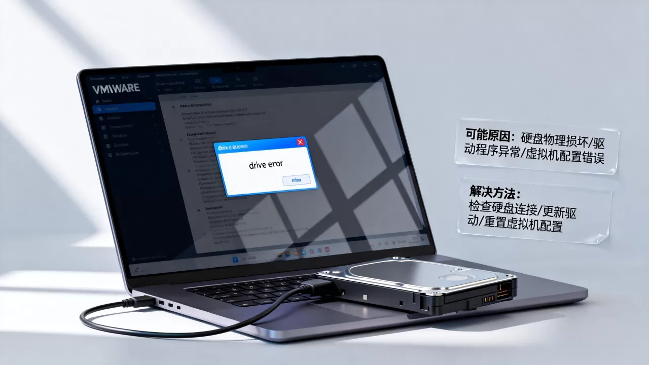 虚拟机出现drive error是什么原因导致的?VMware虚拟机drive error怎么解决? 虚拟机出现drive error是什么原因导致的?VMware虚拟机drive error怎么解决?