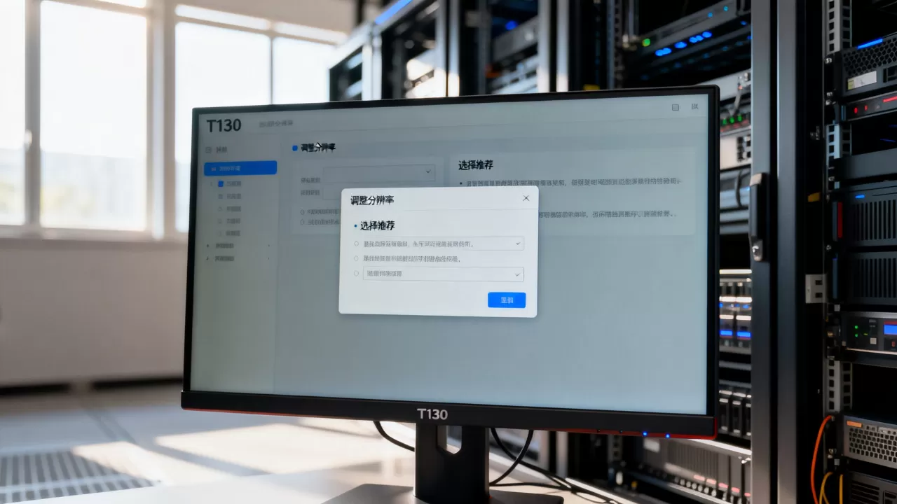 T130服务器电脑分辨率怎么调整?,屏幕模糊怎么办? T130服务器电脑分辨率怎么调整?,屏幕模糊怎么办?