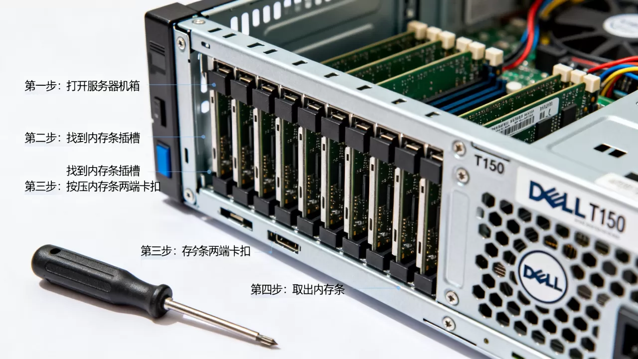 戴尔T150服务器内存条怎么拆,内存条拆卸步骤有哪些? 戴尔T150服务器内存条怎么拆,内存条拆卸步骤有哪些?