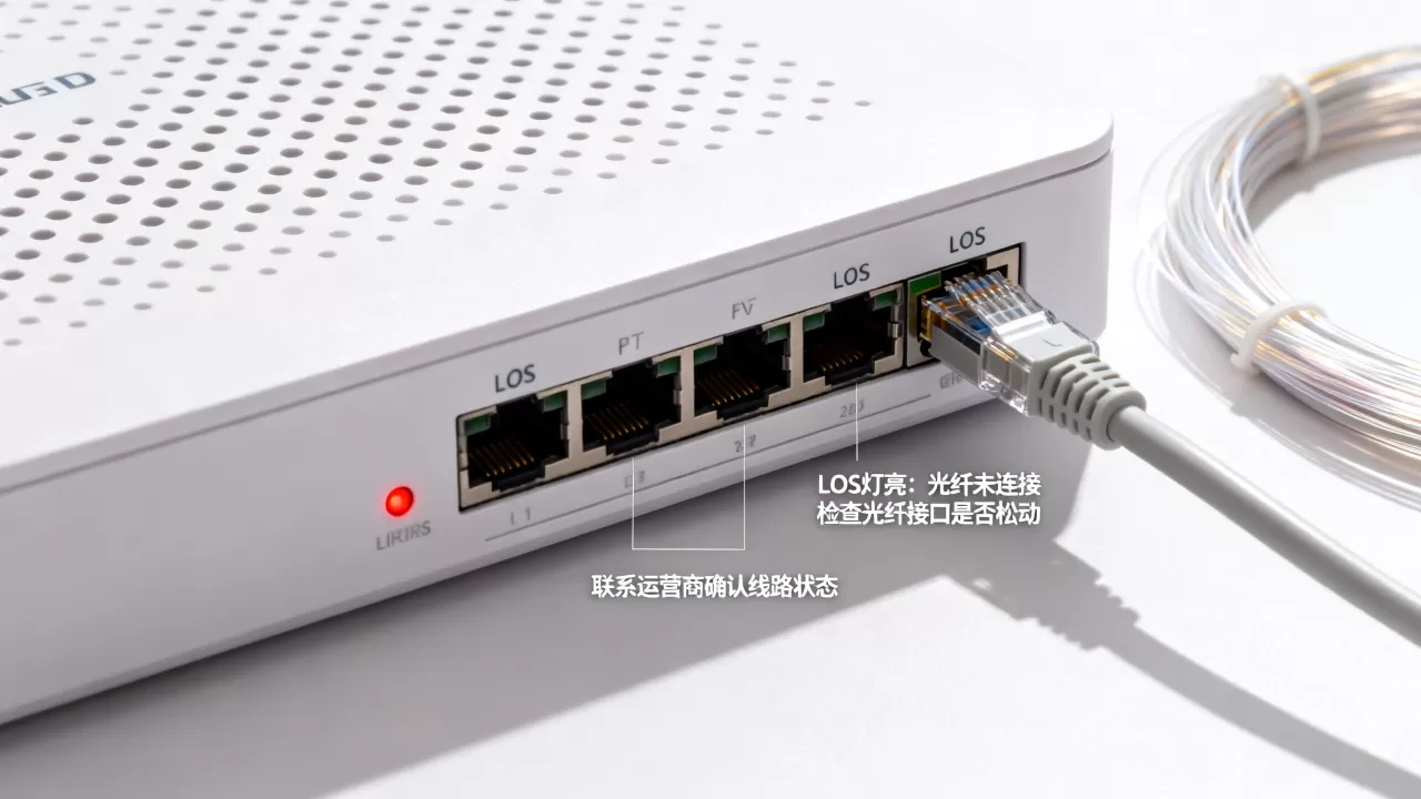 wifi服务器LOS指示灯亮了怎么办,光猫闪红灯不能上网原因 wifi服务器LOS指示灯亮了怎么办,光猫闪红灯不能上网原因