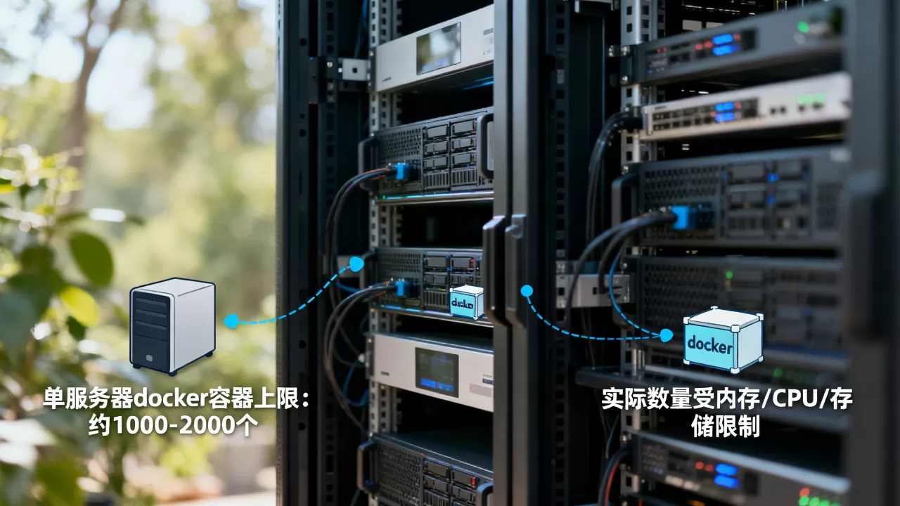一个服务器能装多少个docker?,docker数量上限是多少? 一个服务器能装多少个docker?,docker数量上限是多少?