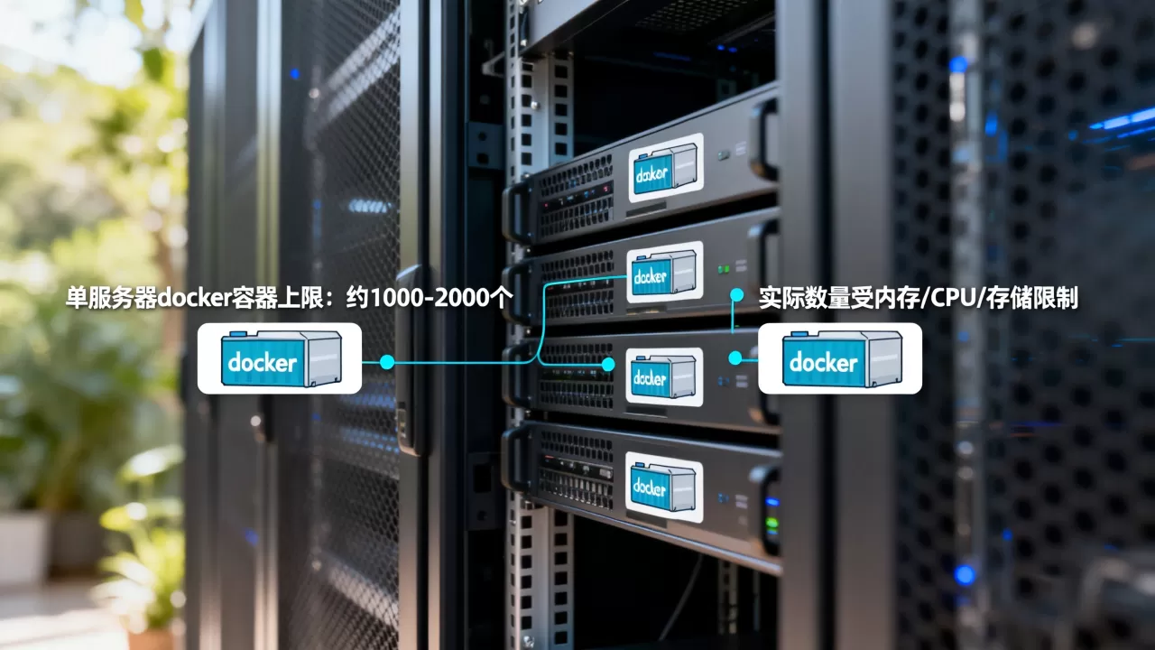 一个服务器能装多少个docker?,docker数量上限是多少? 一个服务器能装多少个docker?,docker数量上限是多少?