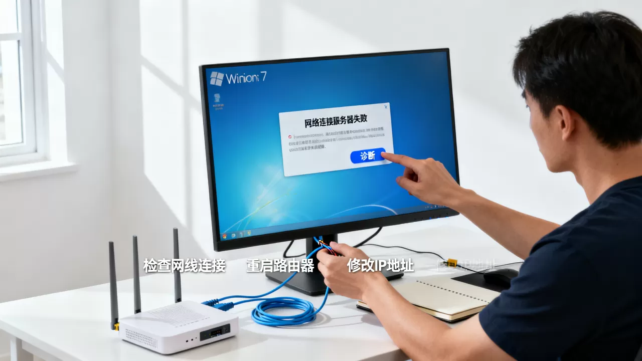 win7网络连接服务器失败怎么修复,网络连接不上怎么办 win7网络连接服务器失败怎么修复,网络连接不上怎么办