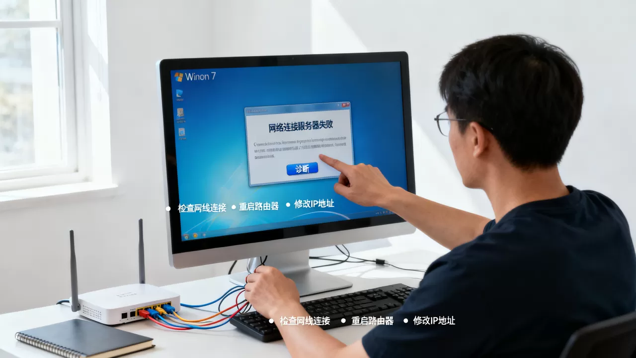 win7网络连接服务器失败怎么修复,网络连接不上怎么办 win7网络连接服务器失败怎么修复,网络连接不上怎么办
