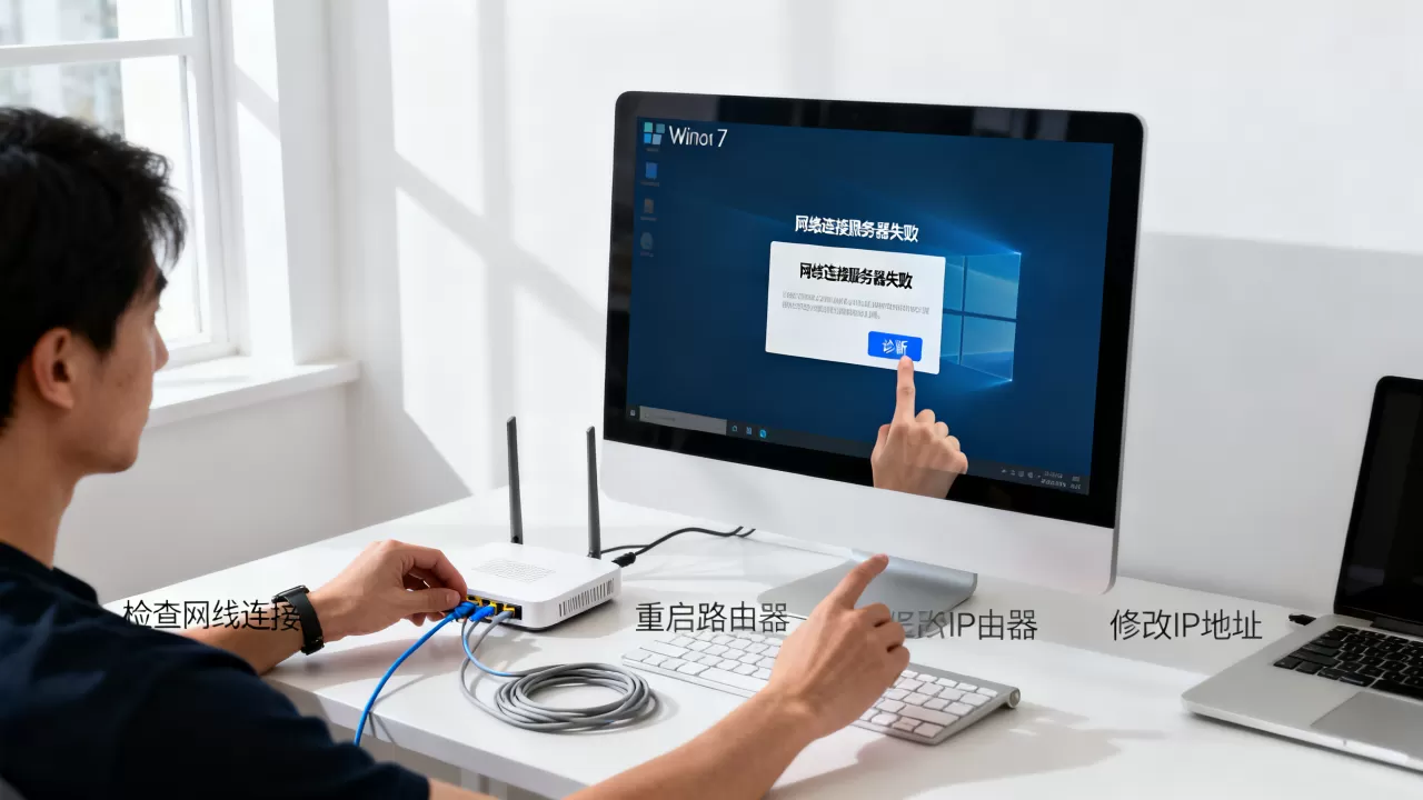win7网络连接服务器失败怎么修复,网络连接不上怎么办 win7网络连接服务器失败怎么修复,网络连接不上怎么办