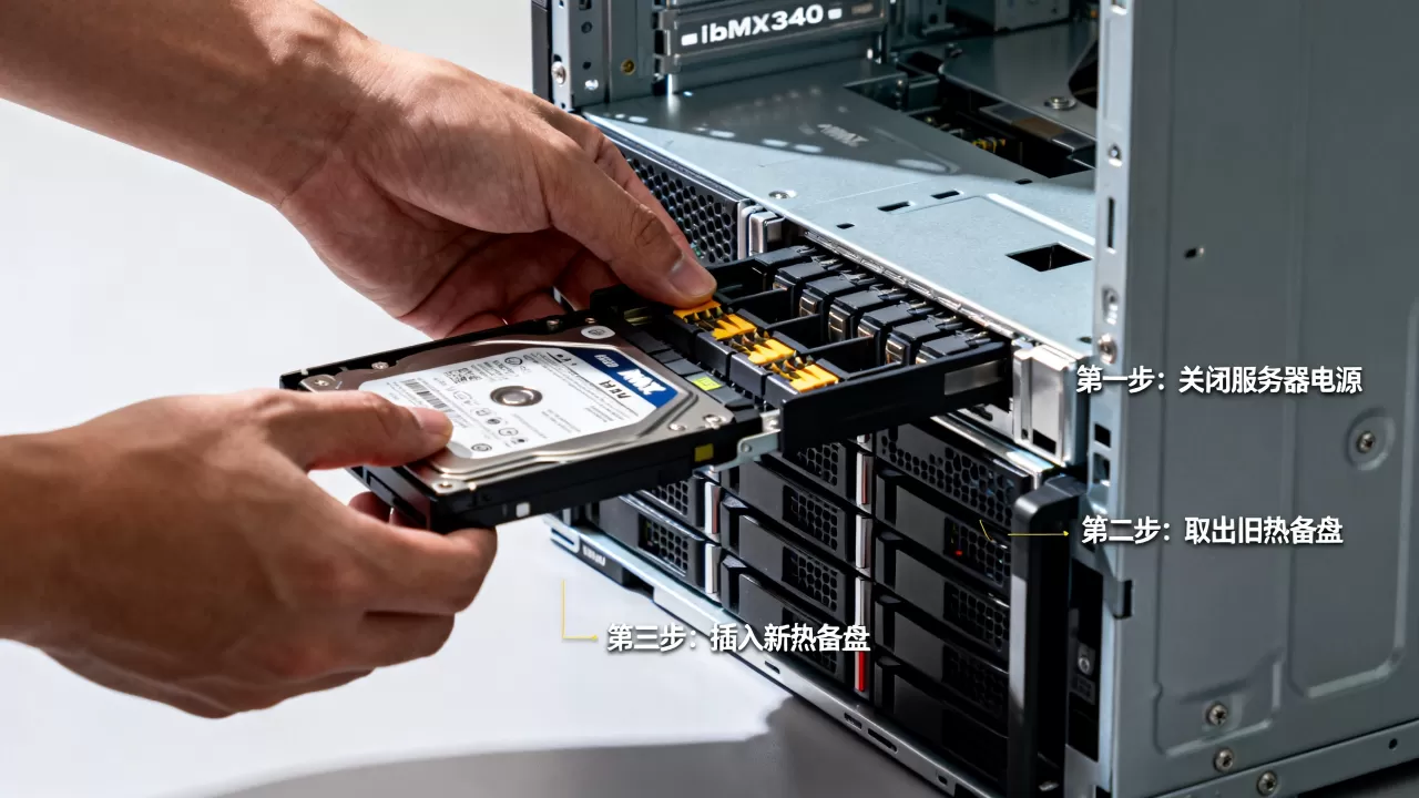 ibmx3400服务器怎么换热备盘,热备盘更换步骤是什么? ibmx3400服务器怎么换热备盘,热备盘更换步骤是什么?