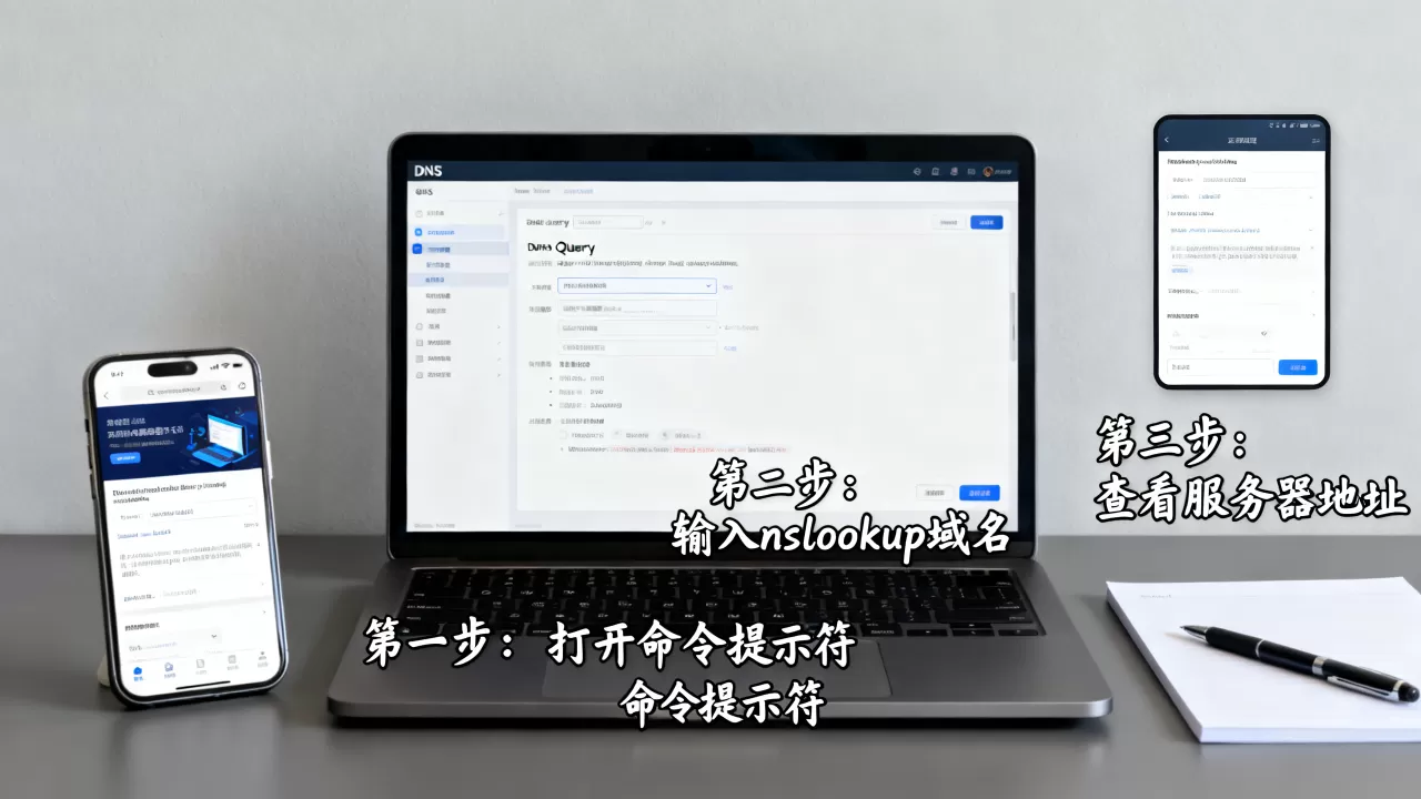 怎么查域名服务器地址?具体步骤有哪些?,域名DNS查询方法 怎么查域名服务器地址?具体步骤有哪些?,域名DNS查询方法