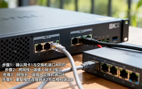 服务器网卡1和网卡2到底怎么接线，接线步骤是什么
