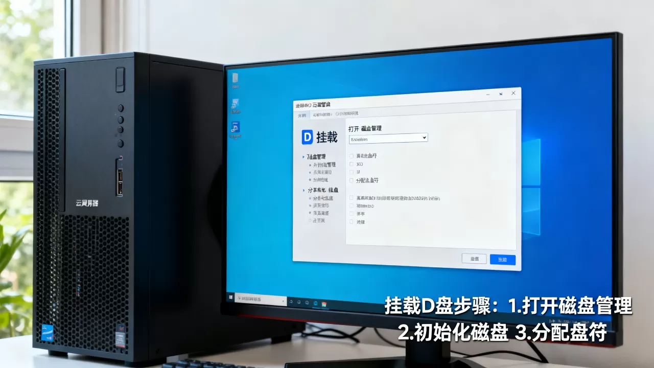 酷番云服务器远程桌面如何加D盘?,云服务器怎么挂载磁盘 酷番云服务器远程桌面如何加D盘?,云服务器怎么挂载磁盘