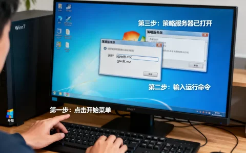 win7专业版的策略服务器怎么才能打开，详细步骤是什么？