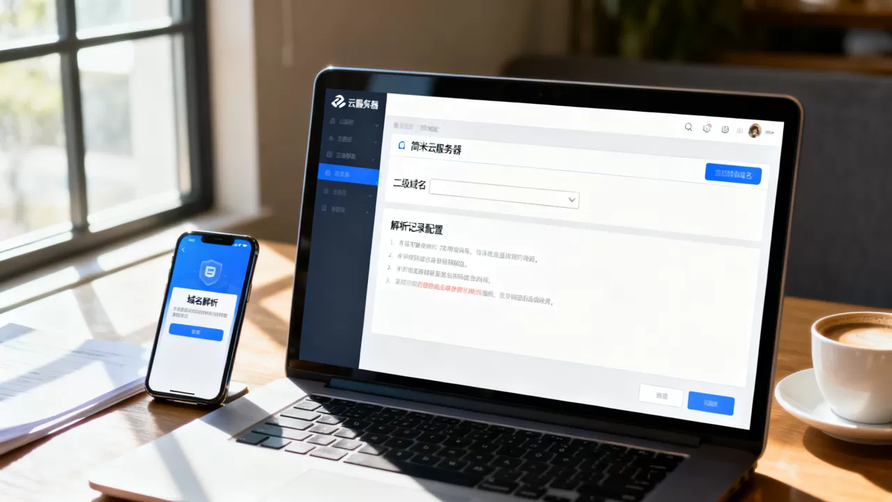 二级域名指向简米云服务器如何正确配置解析记录?,怎么操作 二级域名指向简米云服务器如何正确配置解析记录?,怎么操作