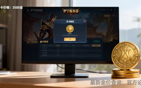罗宁服务器月卡多少金？哪里查最新金价最准